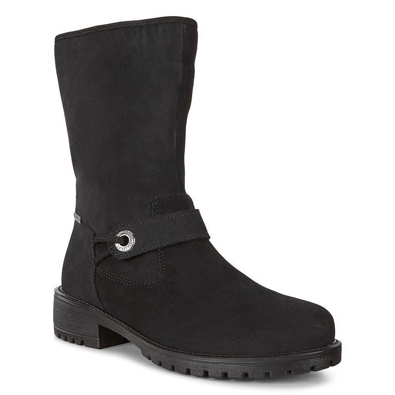 Kids Ecco Elaine - High Top Boots Black - India JUVSXY425